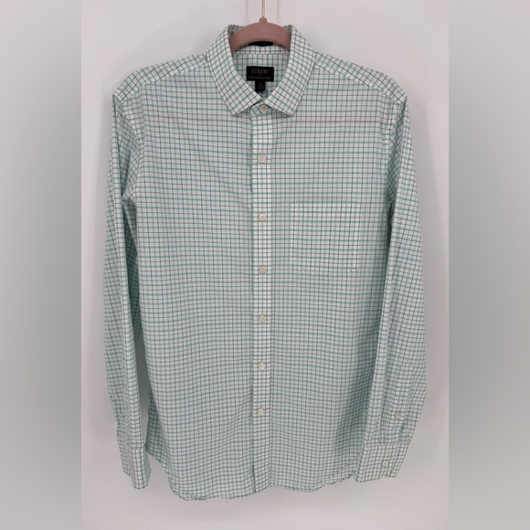 J. Crew Bowery Flex Wrinkle Free Long Sleeve Button Down Shirt Size Medium - Picture 1 of 8